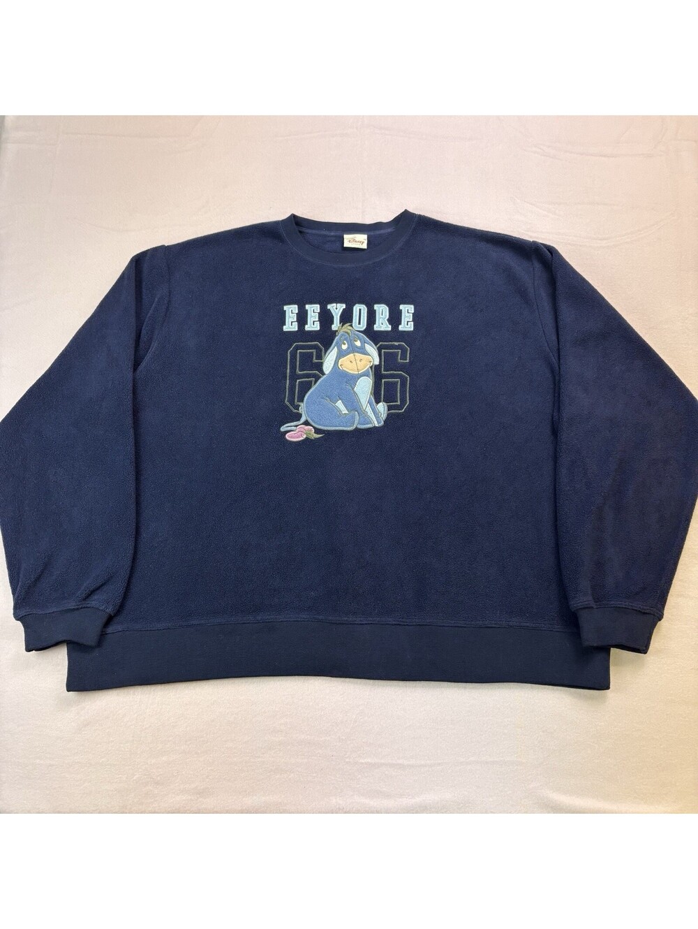Vintage Disney Eeyore Fleece Sweatshirt Size 3XL Navy Blue